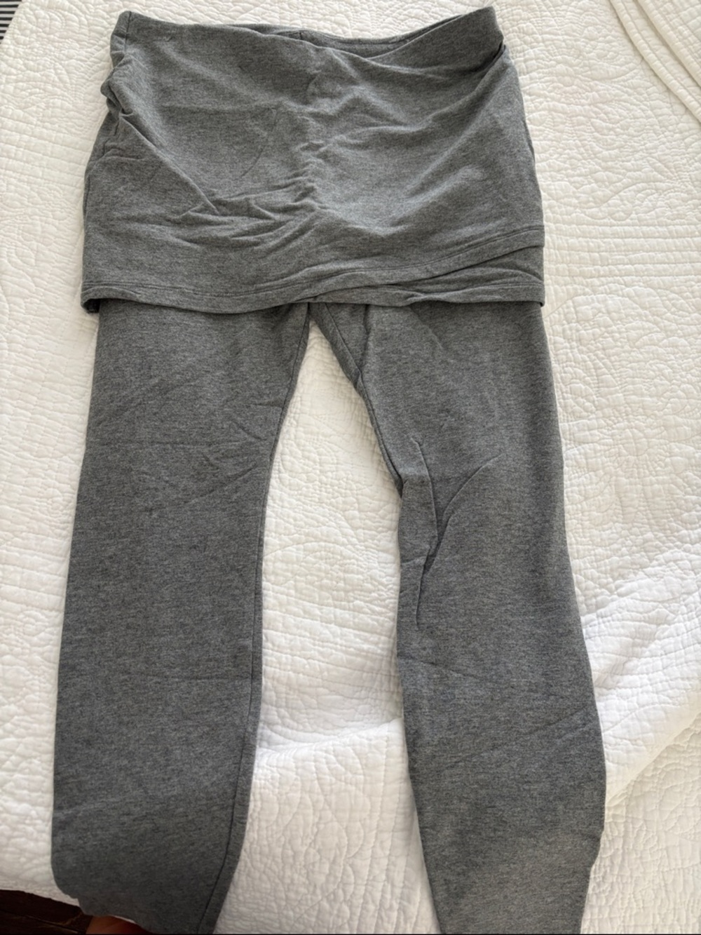 CAbi Gray Skirted Leggings - Heather Charcoal